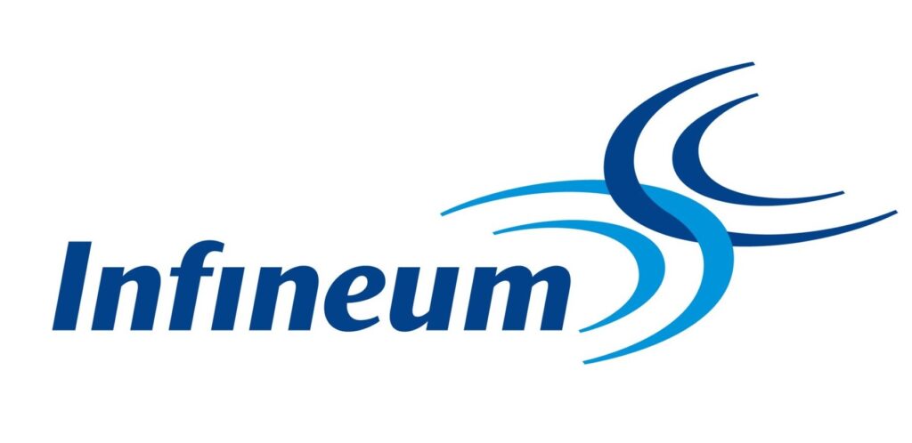 Logo of Infineum, a joint venture between ExxonMobil and Shell, specializing in the development of chemical products.